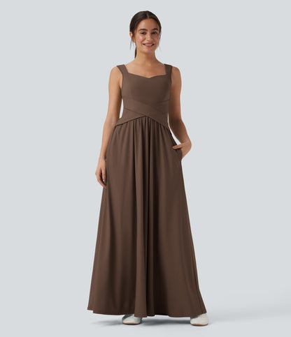 Coraline | Criss-Cross Waist Maxi Dress