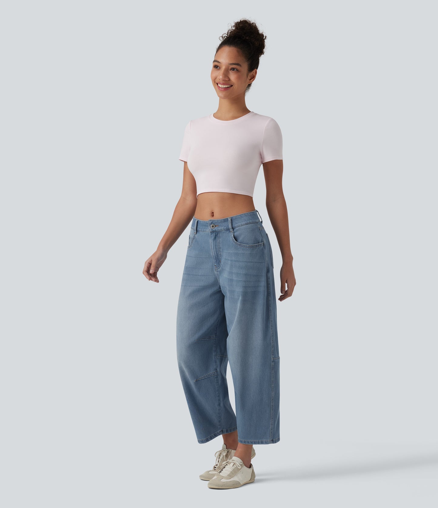 Olivia | Curved Barrel-Leg Jeans