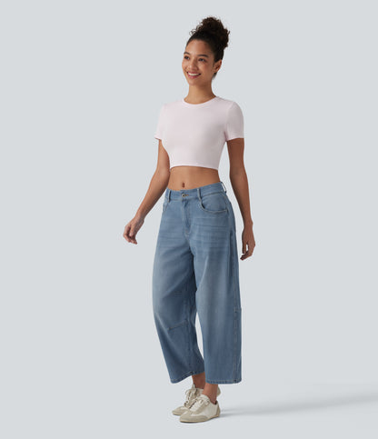 Olivia | Curved Barrel-Leg Jeans