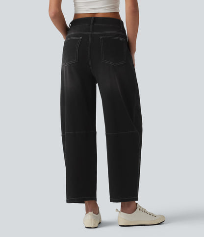 Olivia | Curved Barrel-Leg Jeans
