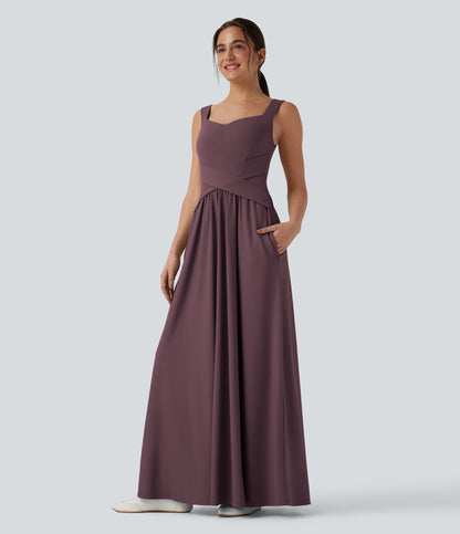 Coraline | Criss-Cross Waist Maxi Dress