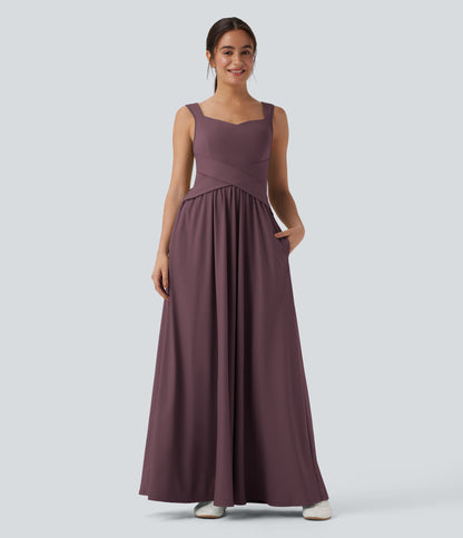 Coraline | Criss-Cross Waist Maxi Dress