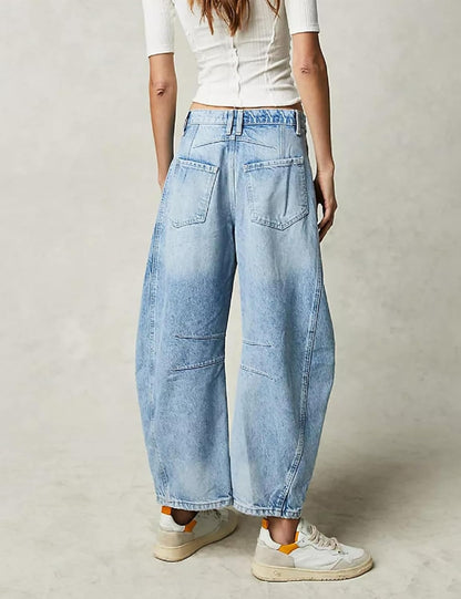 Olivia | Curved Barrel-Leg Jeans