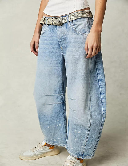 Olivia | Curved Barrel-Leg Jeans