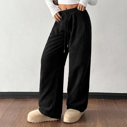 Jillian | Corduroy Wide-Leg Drawstring Pants
