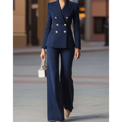 Marianne | Pinstripe Double-Breasted Power Suit